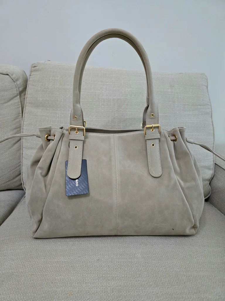 Grand sac épaules en suédine 